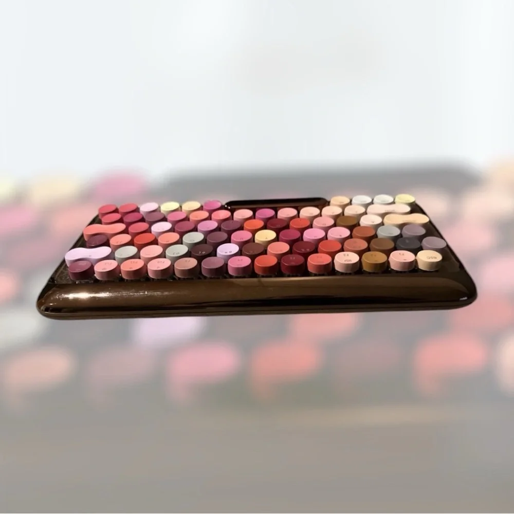 Lofree Wireless Mechanical Keyboard and Matching Calculator Set in Lipstick